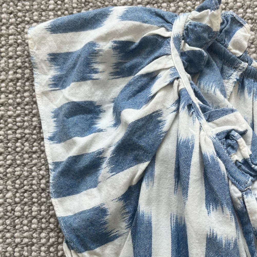 Blue and White Patterned Dress - Picture 4 of 5